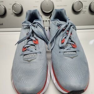 Hoka Men's Sneakers - Light Blue and Red